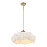 Biddeford White 5 Light Beaded Pendant