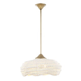Biddeford White 5 Light Beaded Pendant