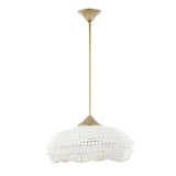 Biddeford White 5 Light Beaded Pendant