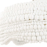 Biddeford White 5 Light Beaded Pendant
