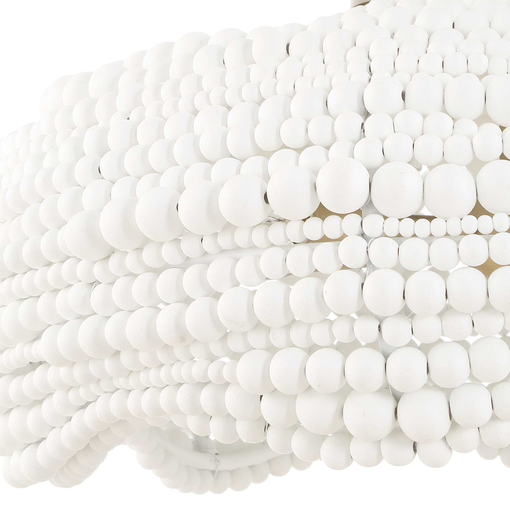 Biddeford White 5 Light Beaded Pendant