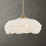 Biddeford White 5 Light Beaded Pendant