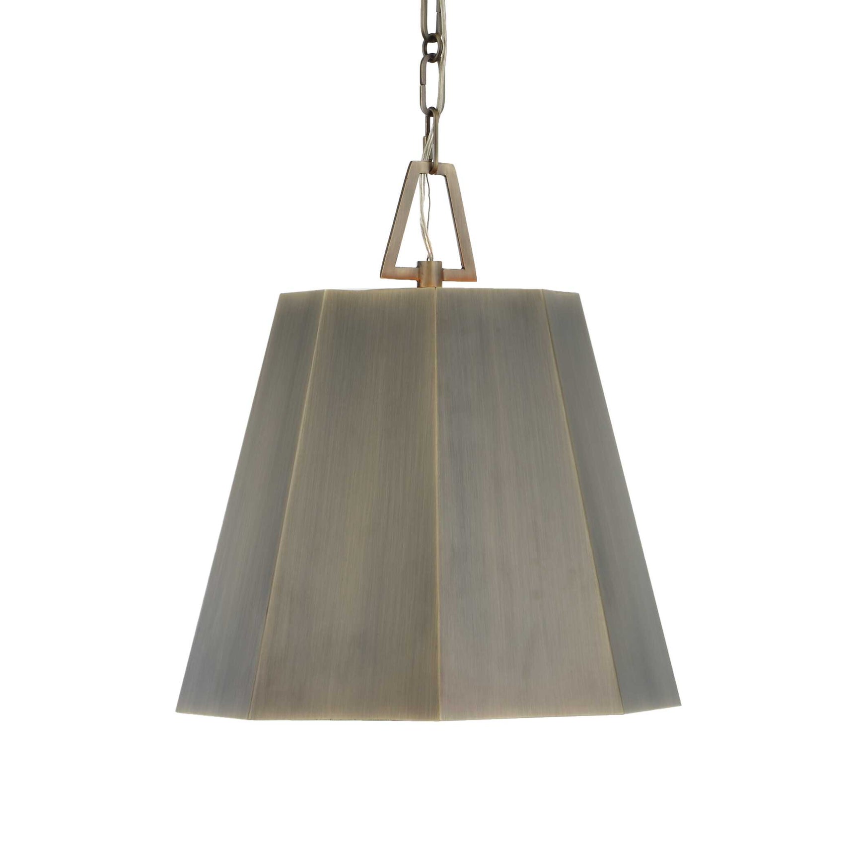 Granada Brass 1 Light Hexagon Pendant