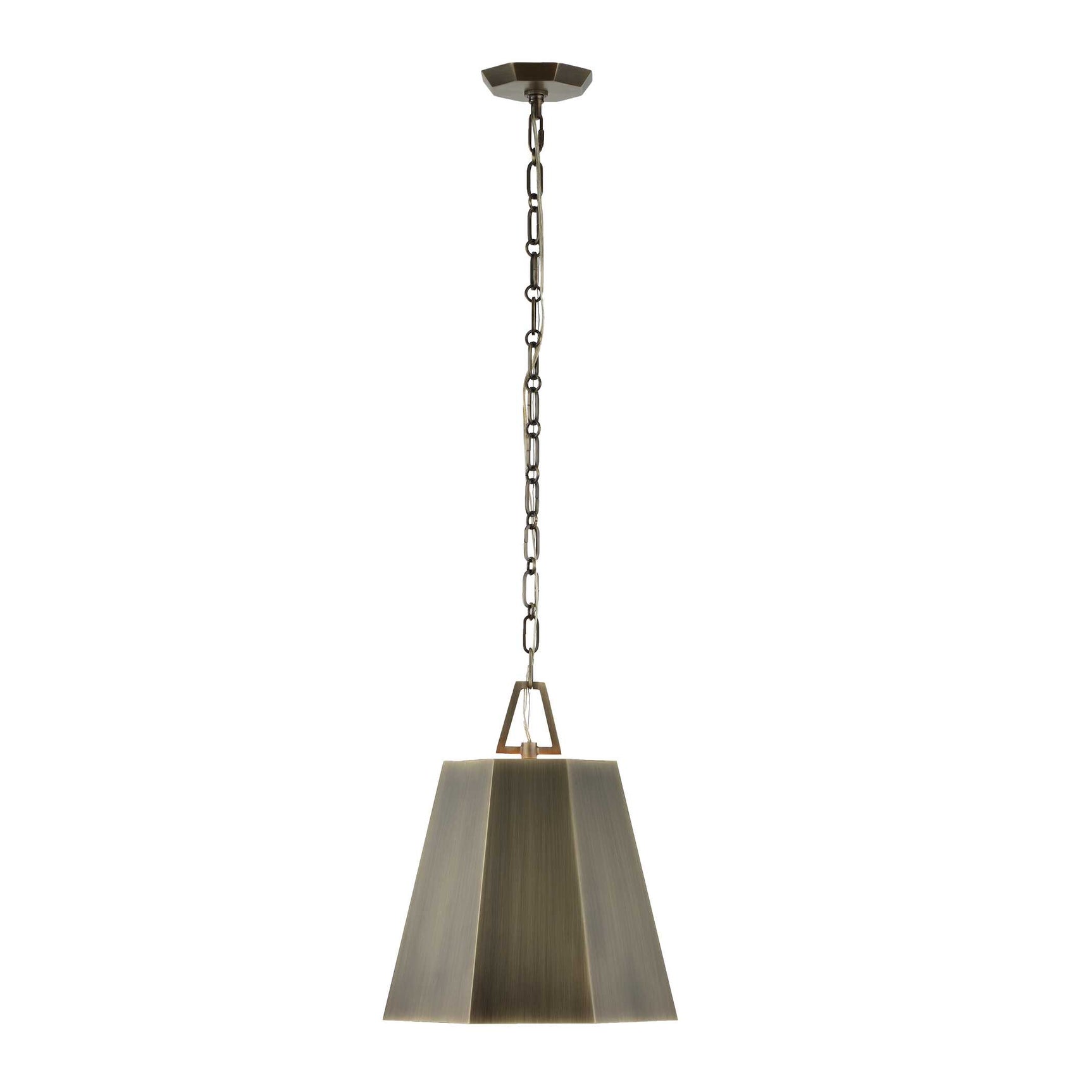 Granada Brass 1 Light Hexagon Pendant