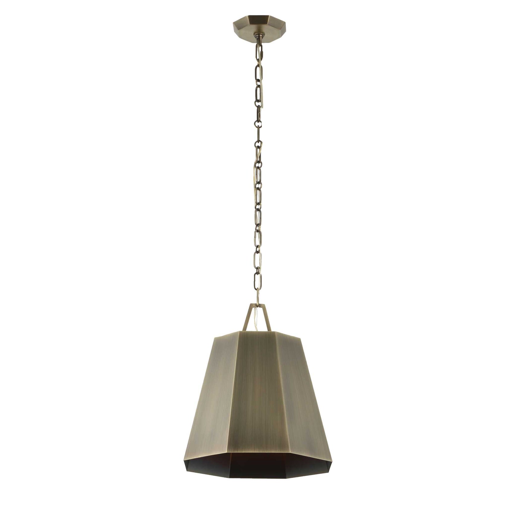 Granada Brass 1 Light Hexagon Pendant