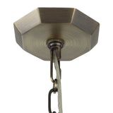 Granada Brass 1 Light Hexagon Pendant