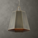 Granada Brass 1 Light Hexagon Pendant