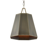 Granada Brass 1 Light Hexagon Pendant