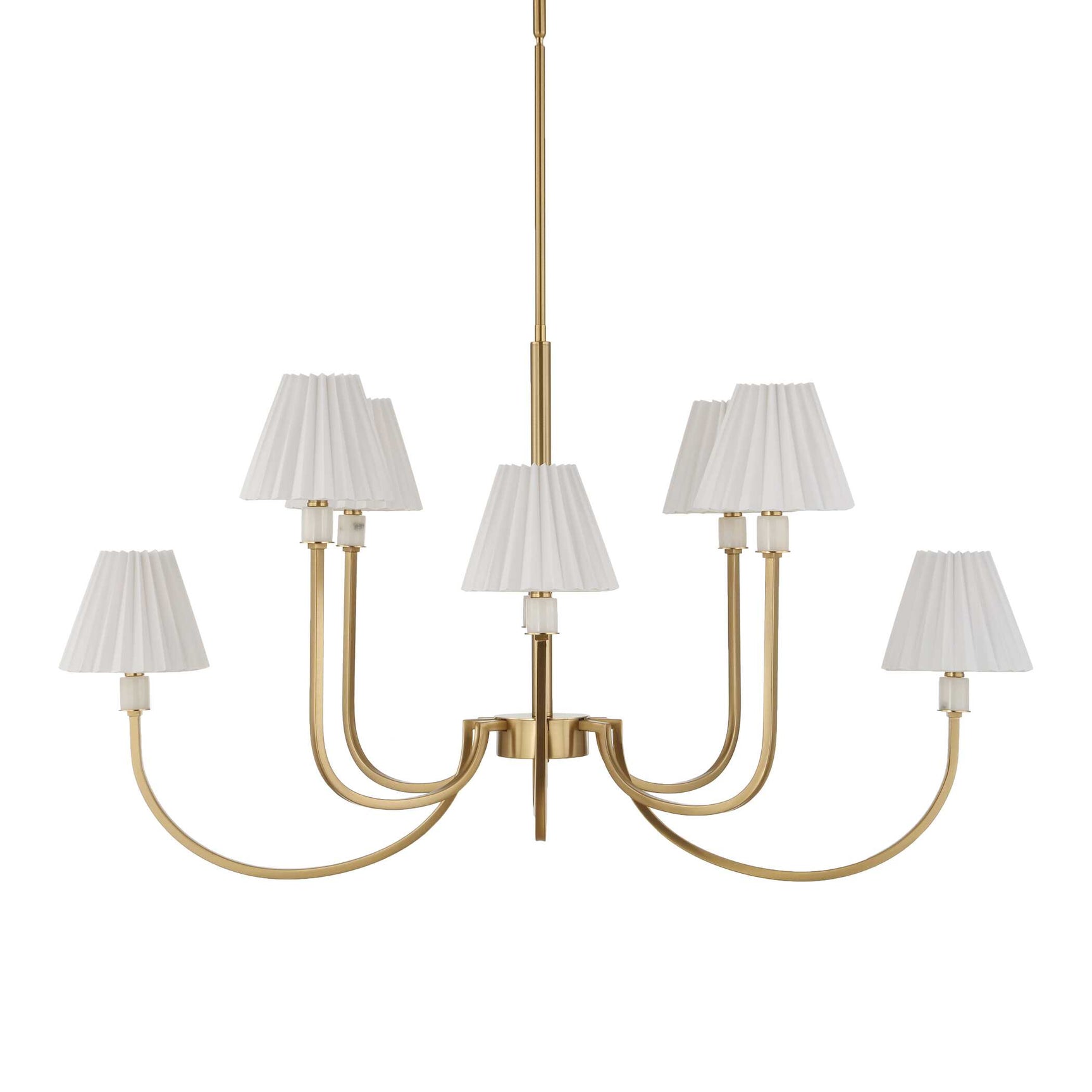Poppins Brass 8 Light Chandelier