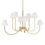 Poppins Brass 8 Light Chandelier