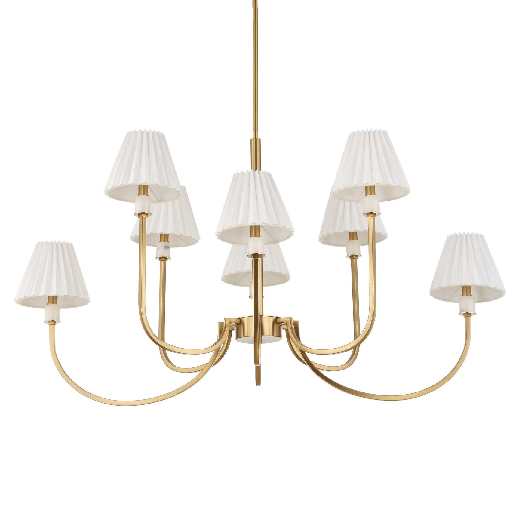 Poppins Brass 8 Light Chandelier