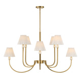 Poppins Brass 8 Light Chandelier