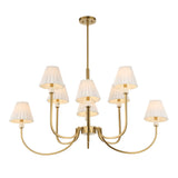Poppins Brass 8 Light Chandelier