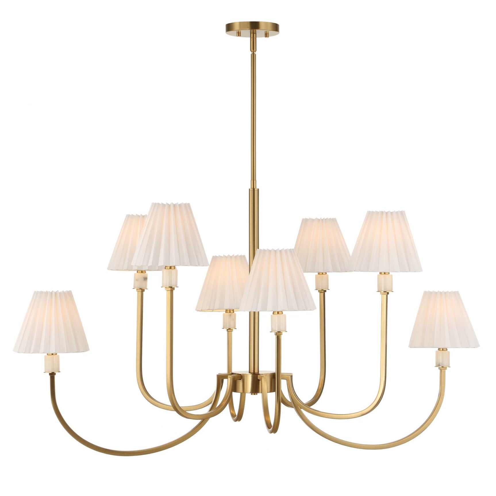 Poppins Brass 8 Light Chandelier