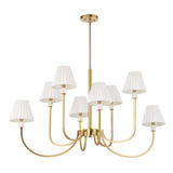 Poppins Brass 8 Light Chandelier
