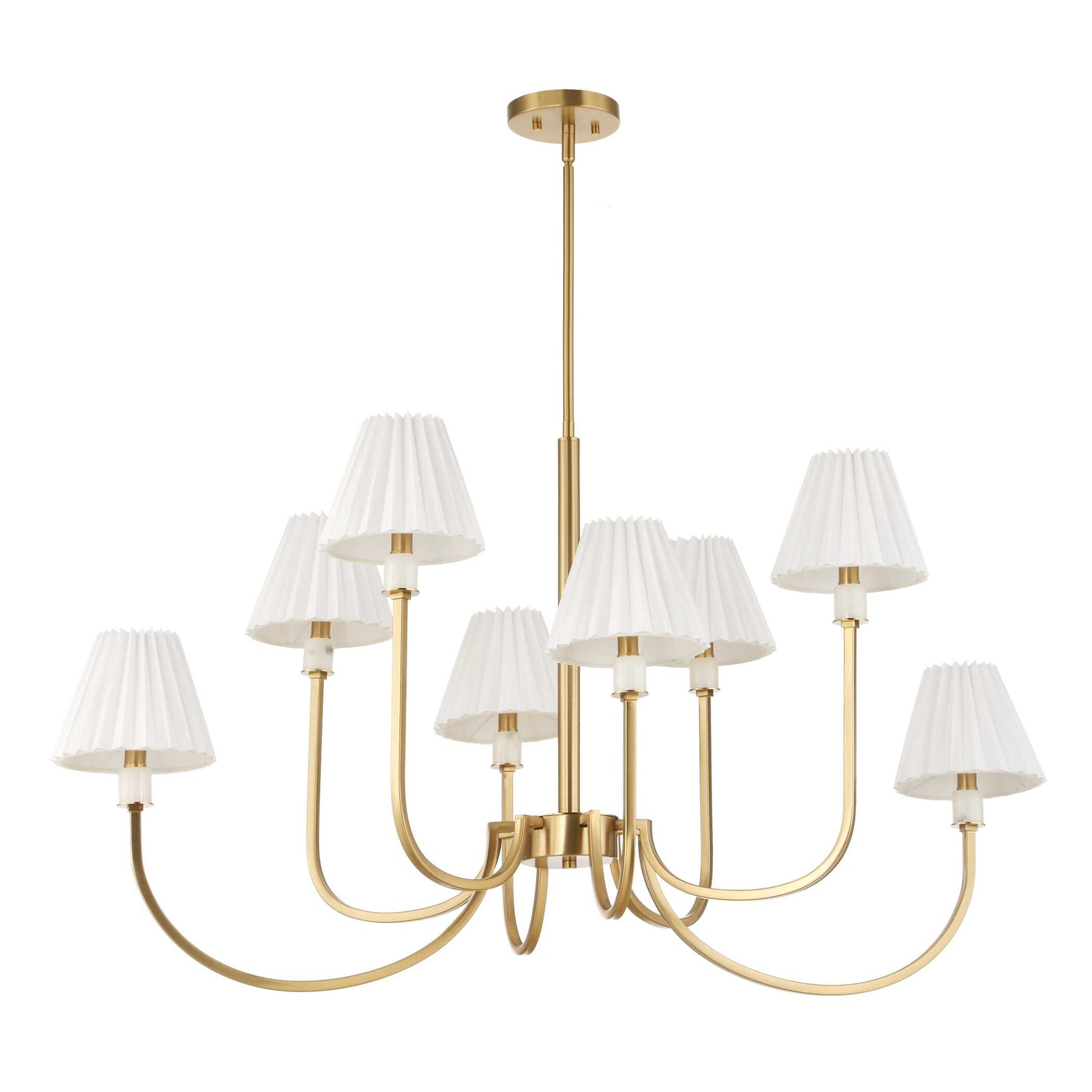 Poppins Brass 8 Light Chandelier
