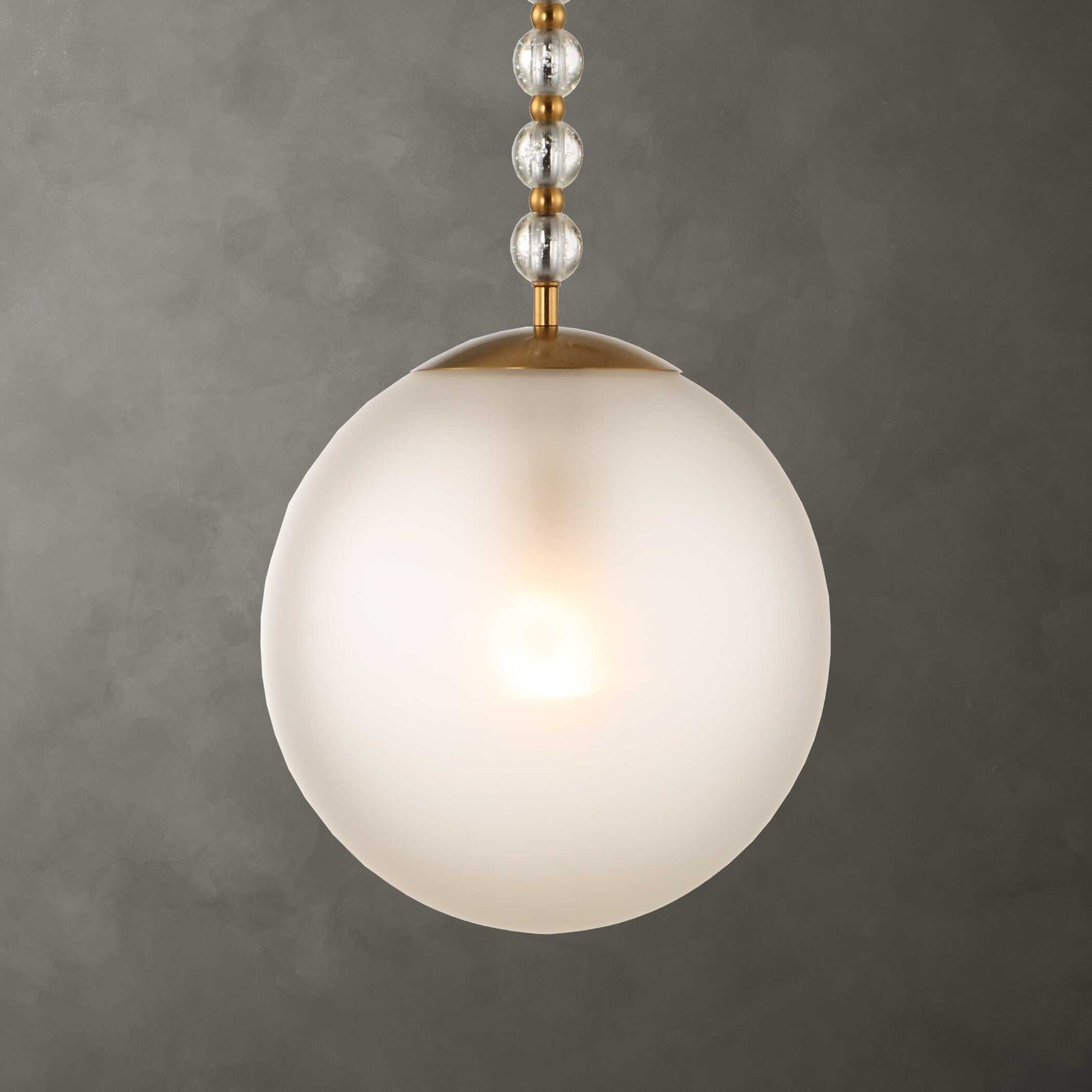 Ripple Frost 1 Light Glass Pendant