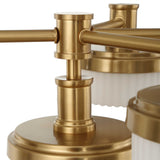 Wedge Brass 12 Light LED Chandelier