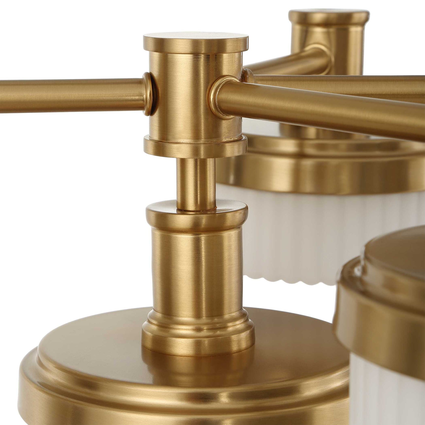 Wedge Brass 12 Light LED Chandelier