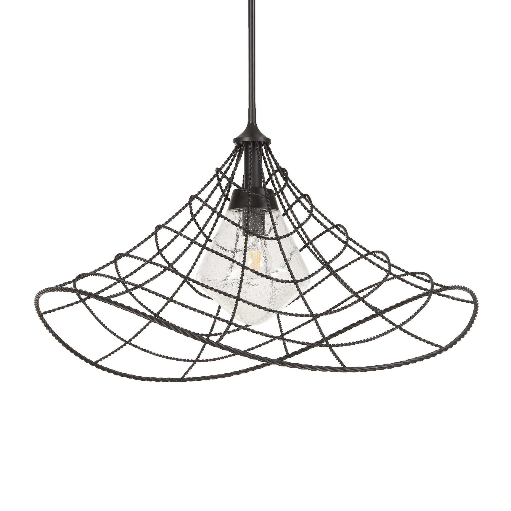 Whirlwind Bronze 1 Light Indoor-Outdoor Pendant