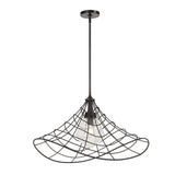 Whirlwind Bronze 1 Light Indoor-Outdoor Pendant
