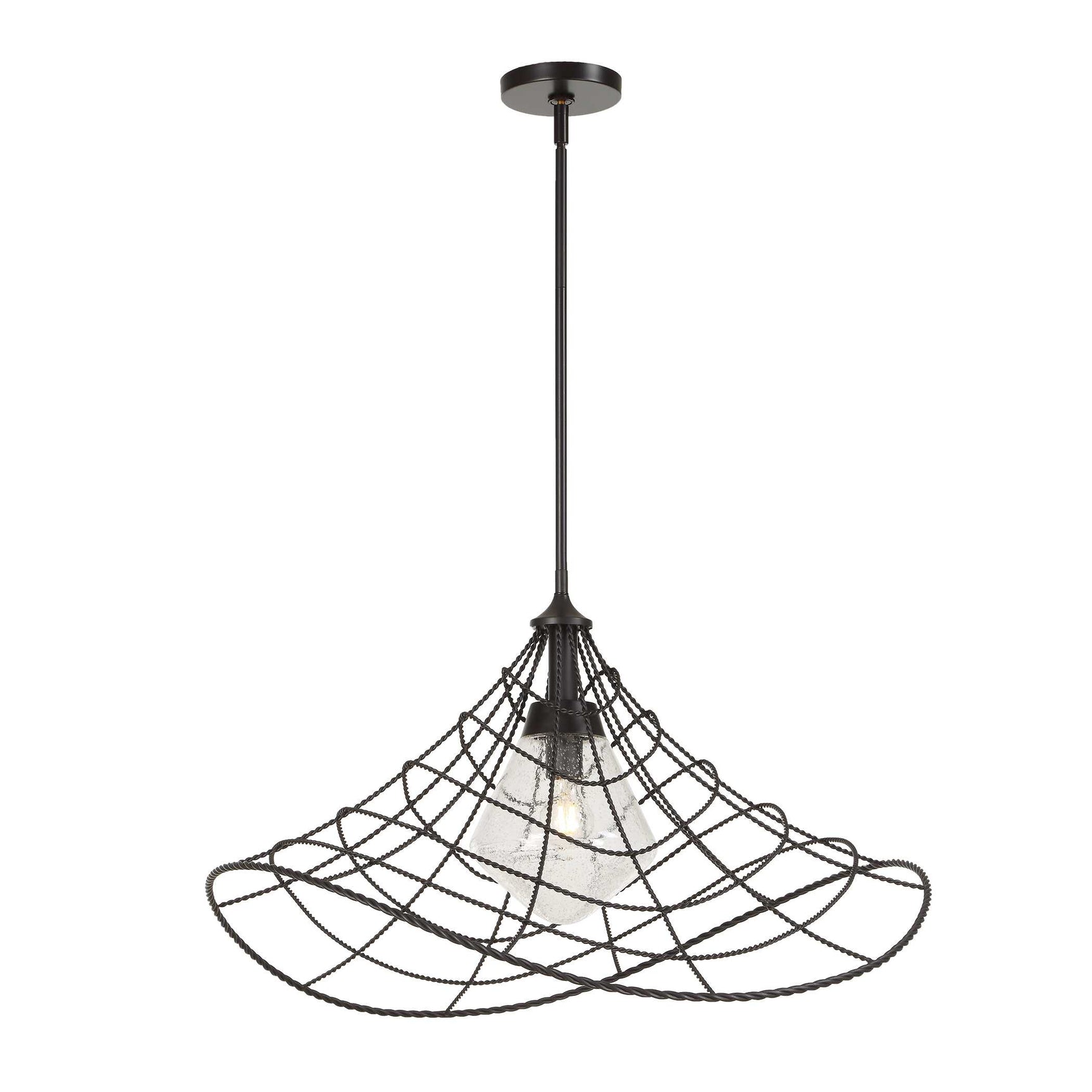 Whirlwind Bronze 1 Light Indoor-Outdoor Pendant