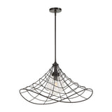 Whirlwind Bronze 1 Light Indoor-Outdoor Pendant