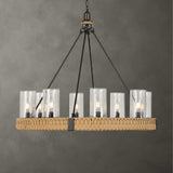 Palm Royal Black 8 Light Indoor-Outdoor Chandelier