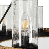 Palm Royal Black 8 Light Indoor-Outdoor Chandelier