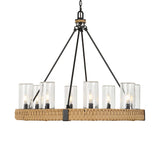 Palm Royal Black 8 Light Indoor-Outdoor Chandelier