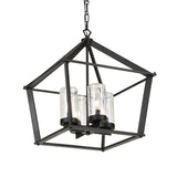 Evanston Black 4 Light Indoor-Outdoor Pendant
