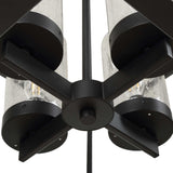 Evanston Black 4 Light Indoor-Outdoor Pendant