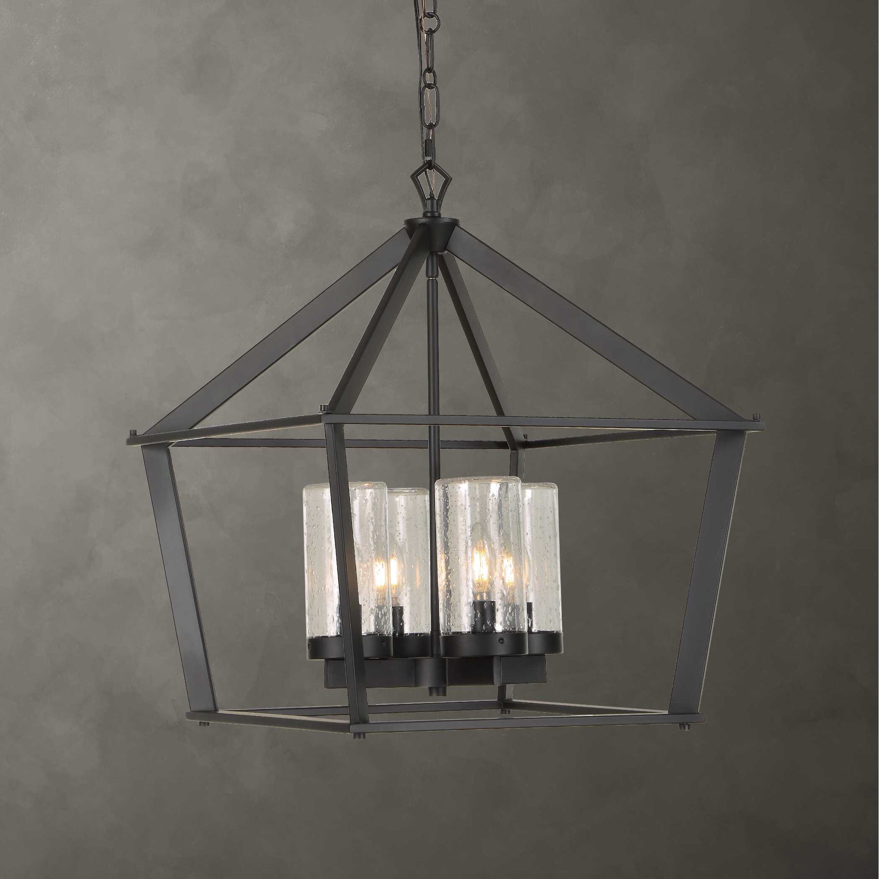 Evanston Black 4 Light Indoor-Outdoor Pendant
