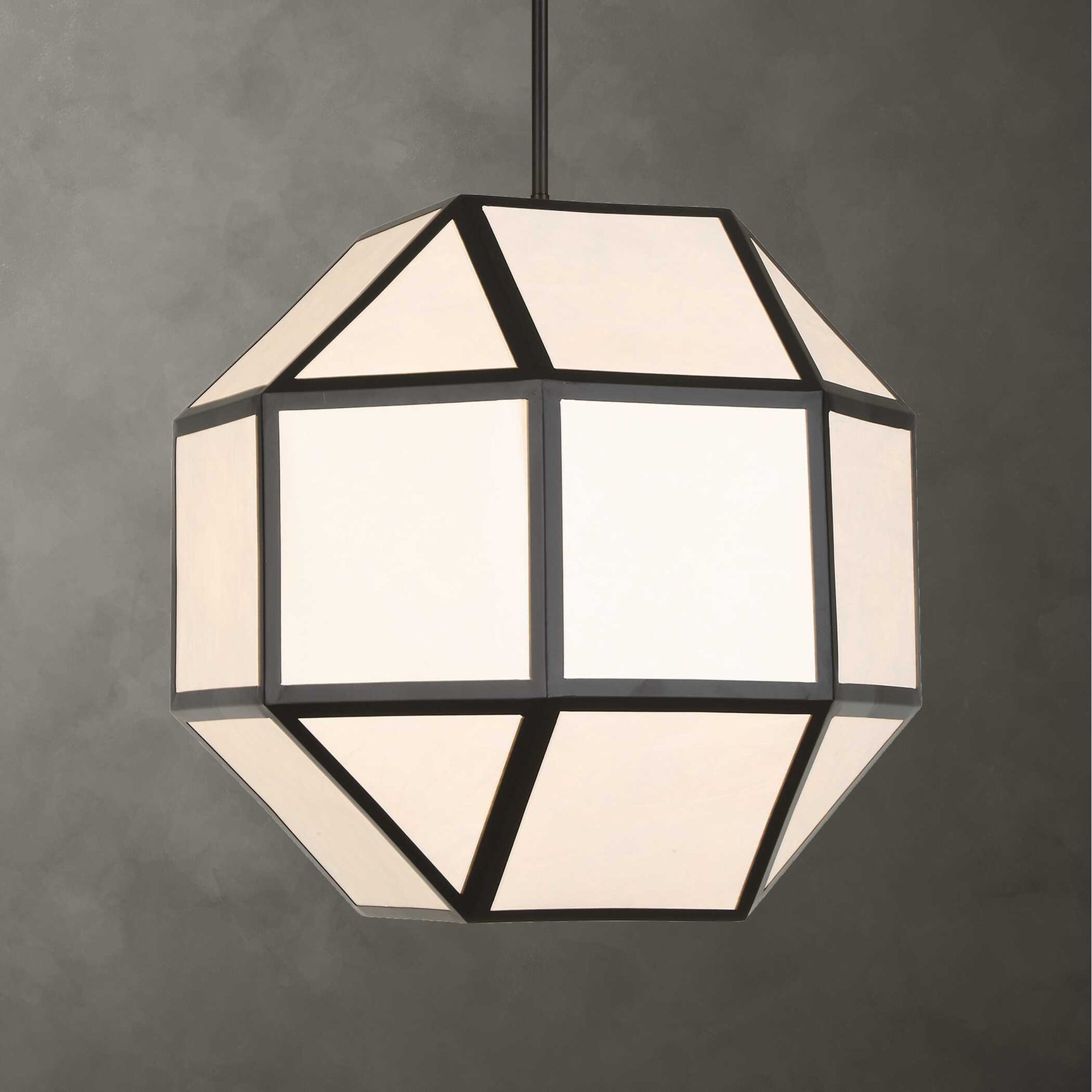 Hoi An Black 4 Light Geometric Chandelier