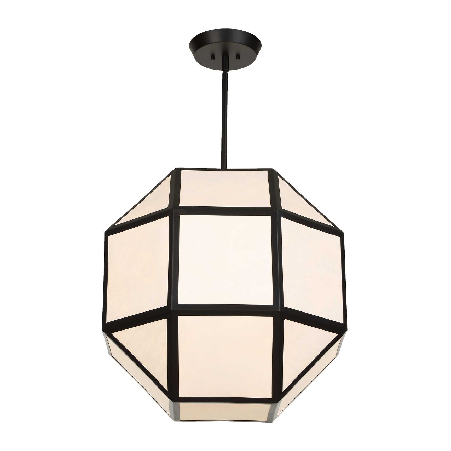 Hoi An Black 4 Light Geometric Chandelier