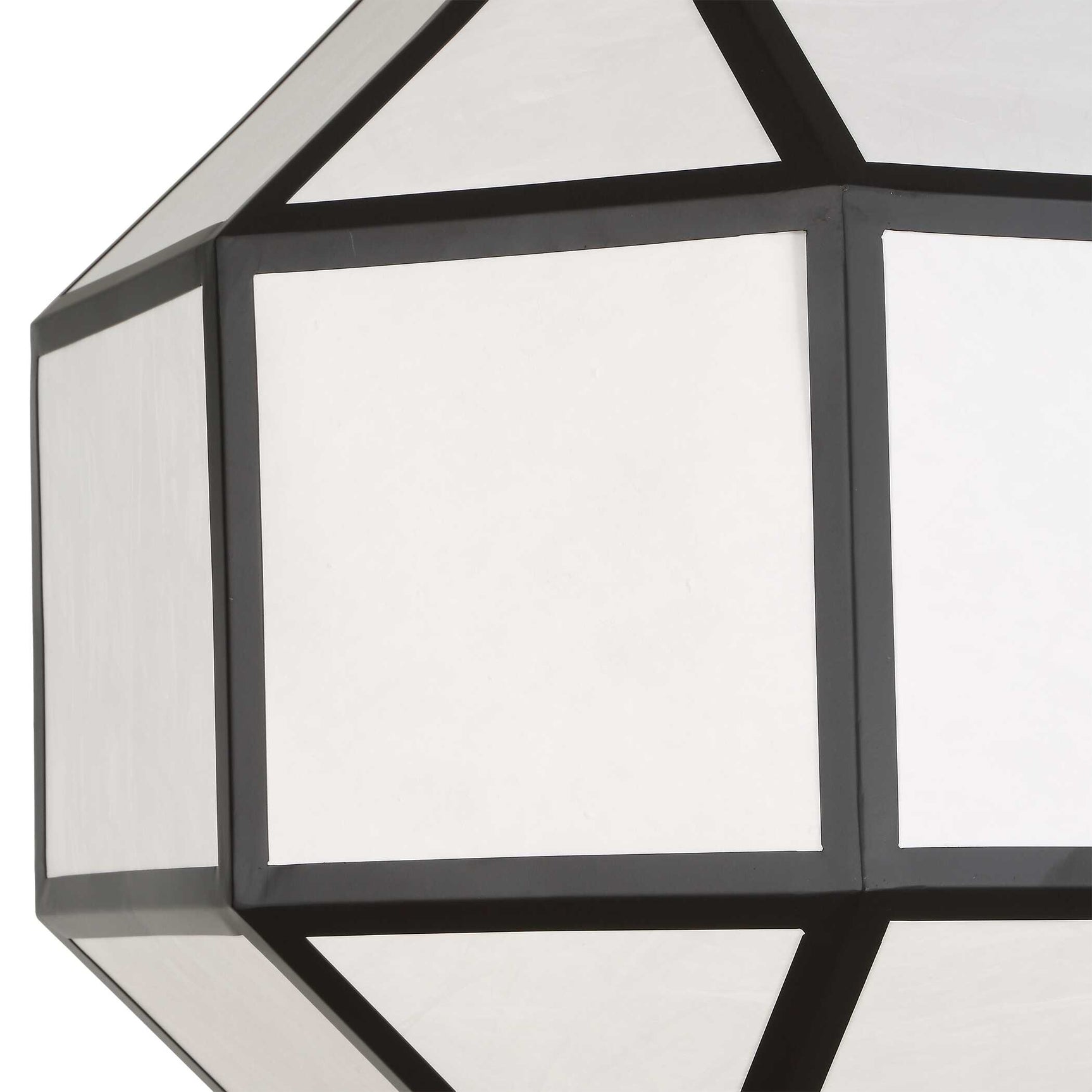 Hoi An Black 4 Light Geometric Chandelier