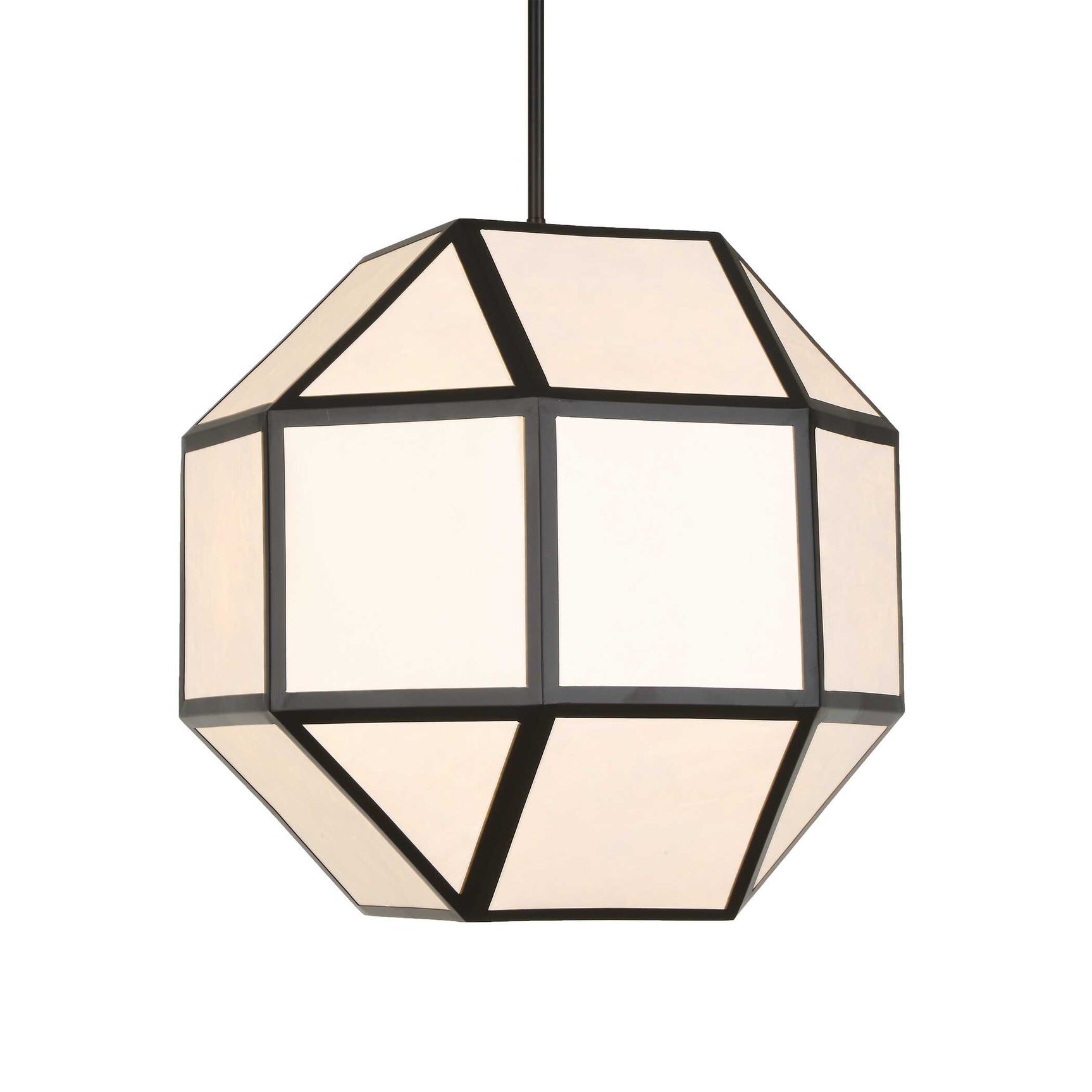 Hoi An Black 4 Light Geometric Chandelier