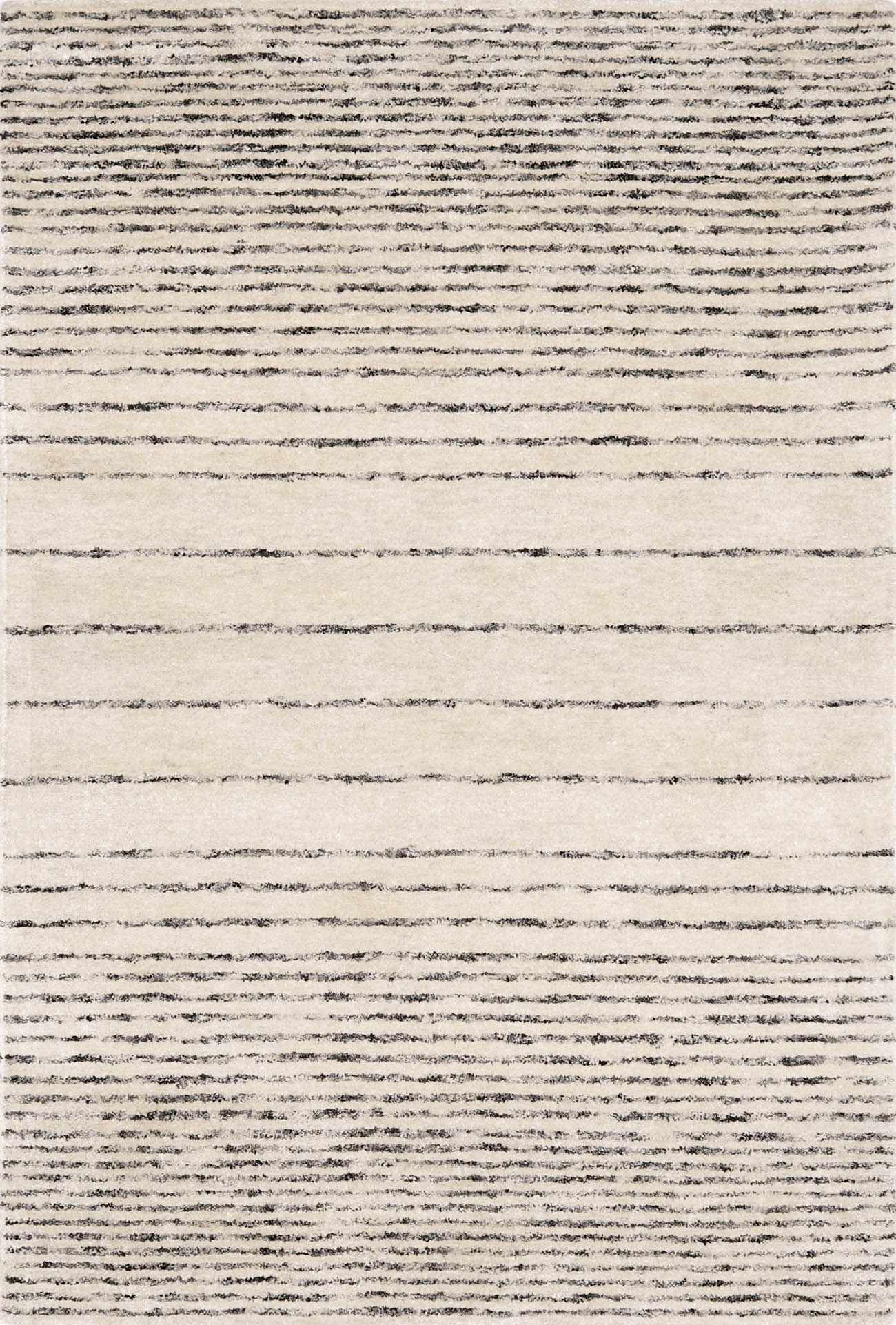 Ellisburg Striped Cream Faux Silk Rug - Clearance