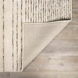 Ellisburg Striped Cream Faux Silk Rug - Clearance