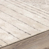 Ellisburg Striped Cream Faux Silk Rug - Clearance