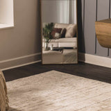 Ellisburg Striped Cream Faux Silk Rug - Clearance