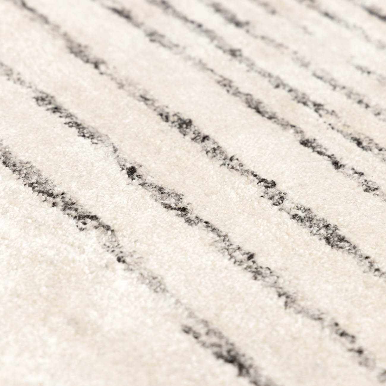 Ellisburg Striped Cream Faux Silk Rug - Clearance