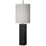 Delaney Black/Brown/Nickel Marble Column Accent Lamp
