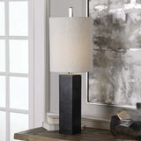 Delaney Black/Brown/Nickel Marble Column Accent Lamp