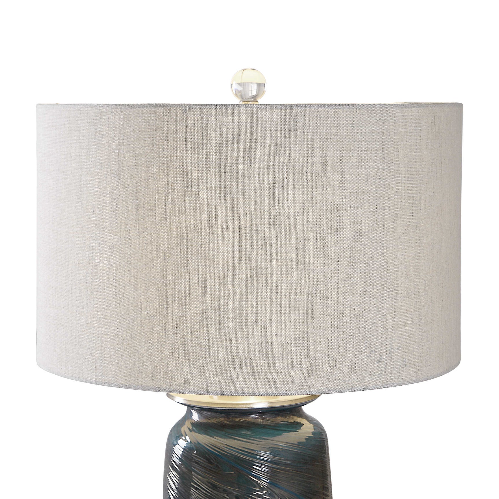 Olesya Bronze Swirl Glass Table Lamp