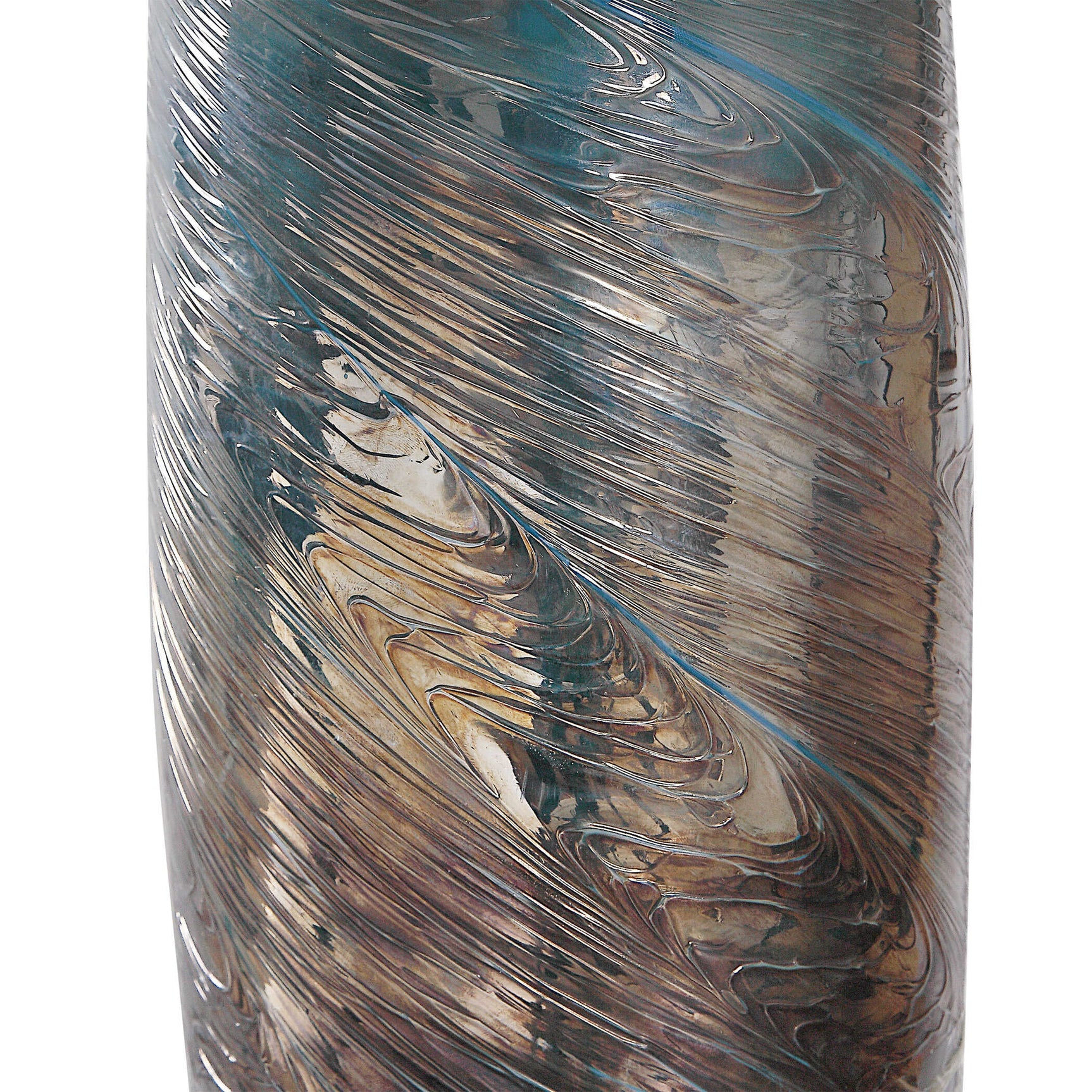 Olesya Bronze Swirl Glass Table Lamp