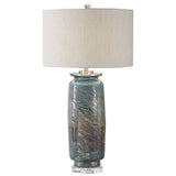Olesya Bronze Swirl Glass Table Lamp