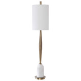 Minette Brass/White Mid-Century Buffet Lamp