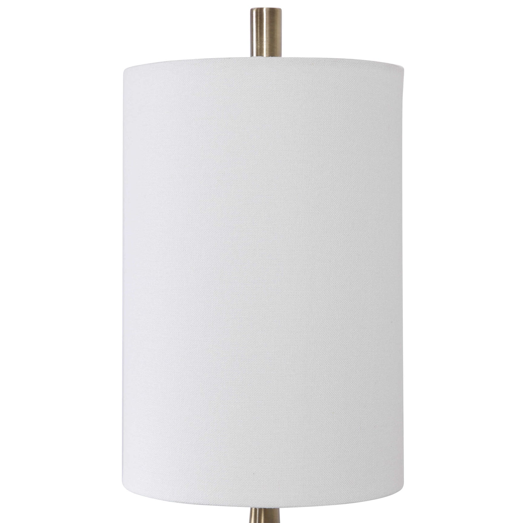Minette Brass/White Mid-Century Buffet Lamp