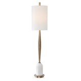 Minette Brass/White Mid-Century Buffet Lamp